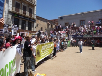 The demonstration in the main square